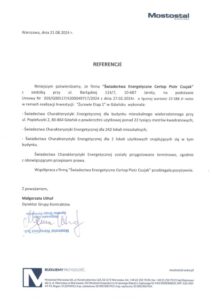 referencje Mostostal Warszawa SA